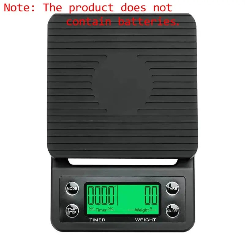 Black Precision Coffee Scale With Timer 0.1g Accuracy - Smarsty