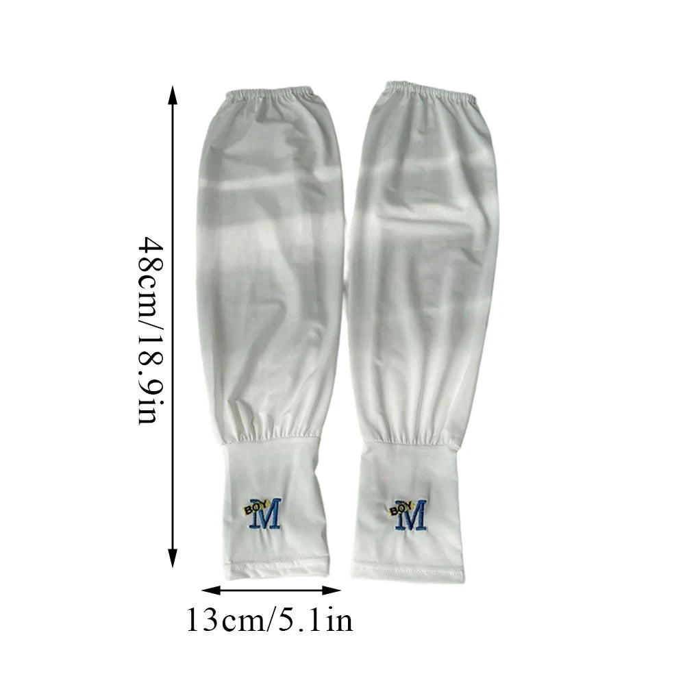 Mens UV Protection Ice Arm Sleeves Lightweight Cooling Gloves - Smarsty