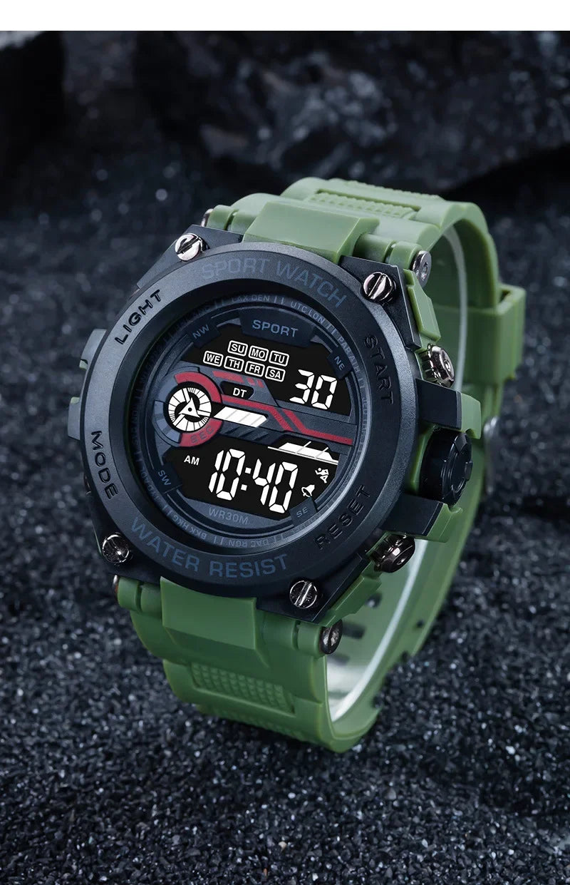 YIKAZE Men's Waterproof Sports Watch with LED Display - Smarsty