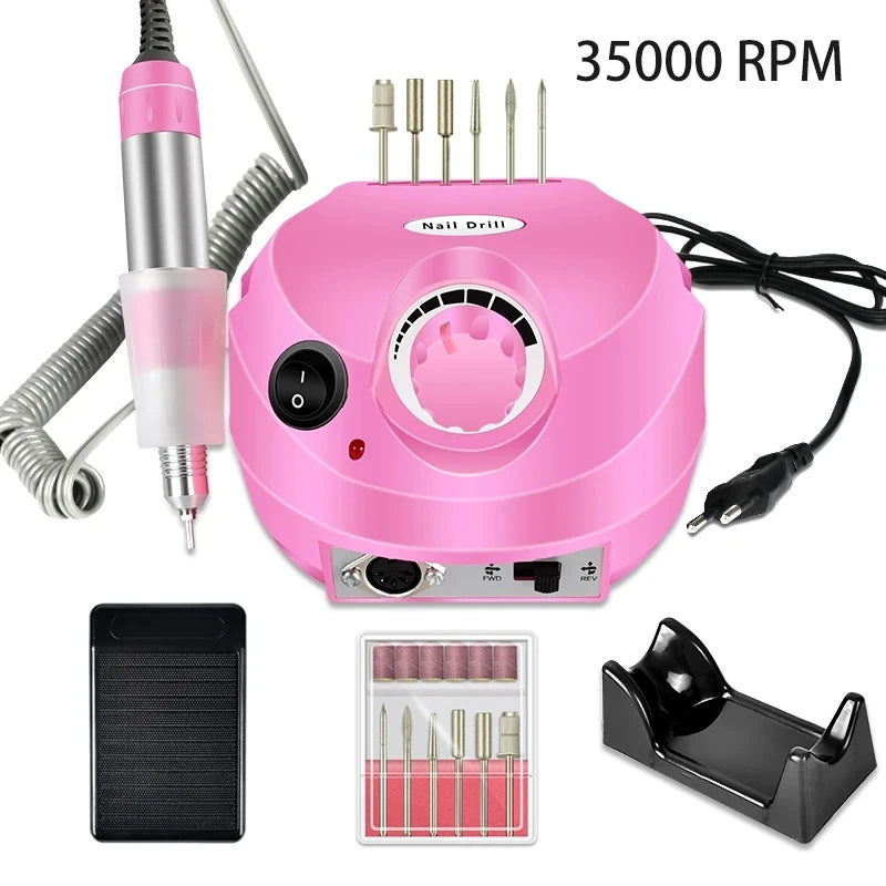 Professional Electric Nail Drill 35000RPM Portable Manicure Machine - Smarsty