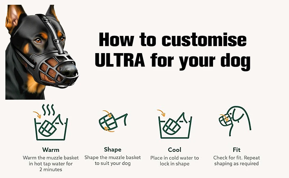 Reflective Dog Muzzle for Safe and Comfortable Use - Smarsty