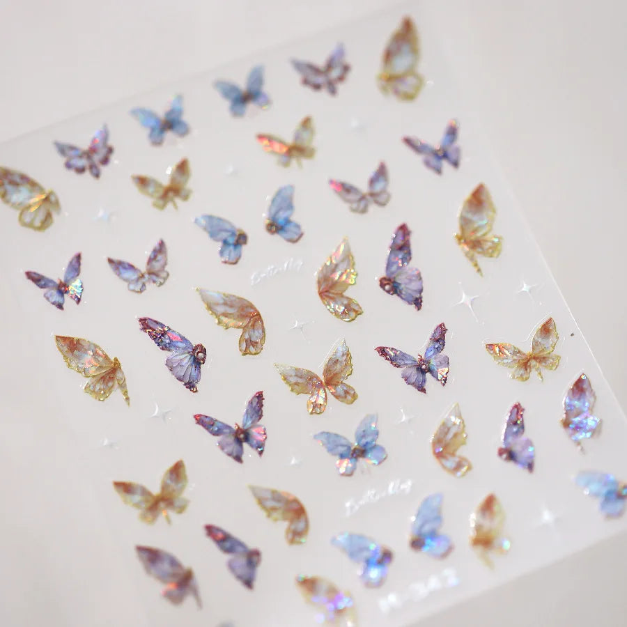 Kawaii Butterfly Nail Stickers for Stunning Manicure Decor - Smarsty