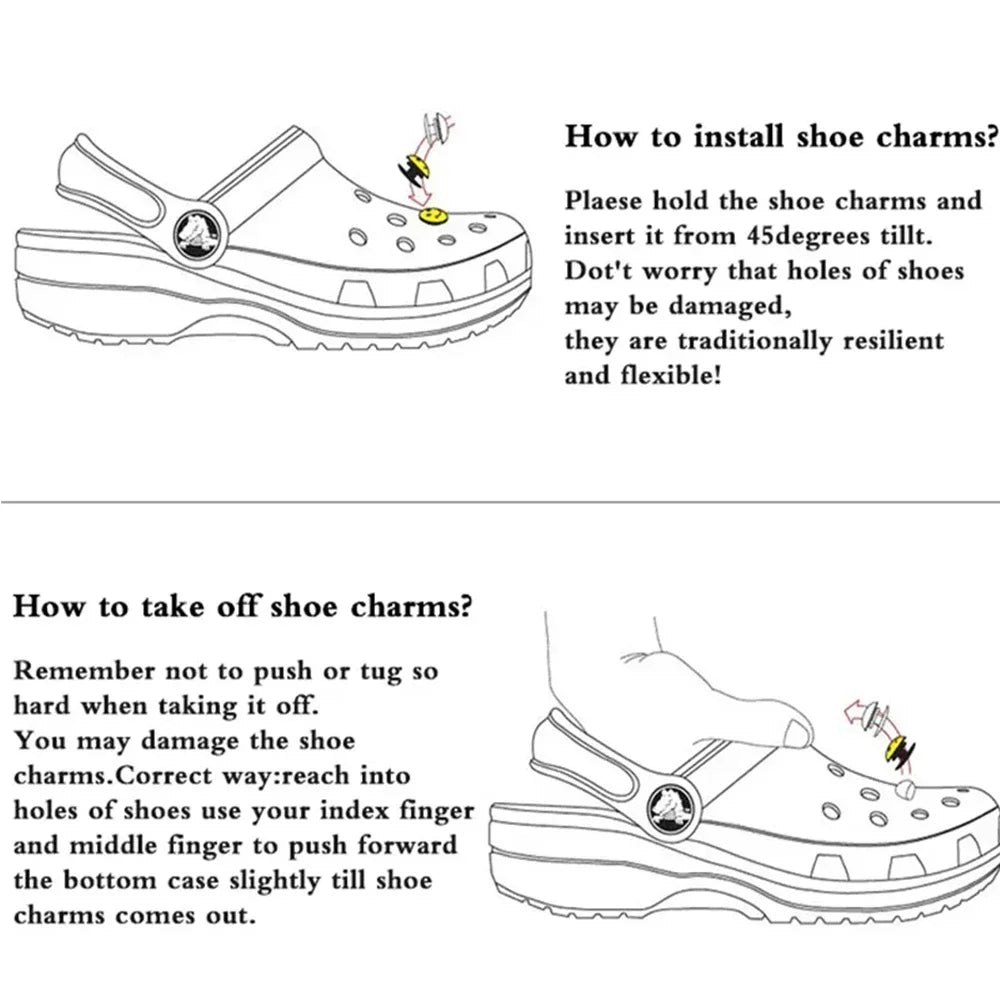 2PCS Shoe Charms DIY 3D Cute Funny Big Eyes Shoe Decorations Accessories Charms for Clogs Bogg Bag Slides Sandals