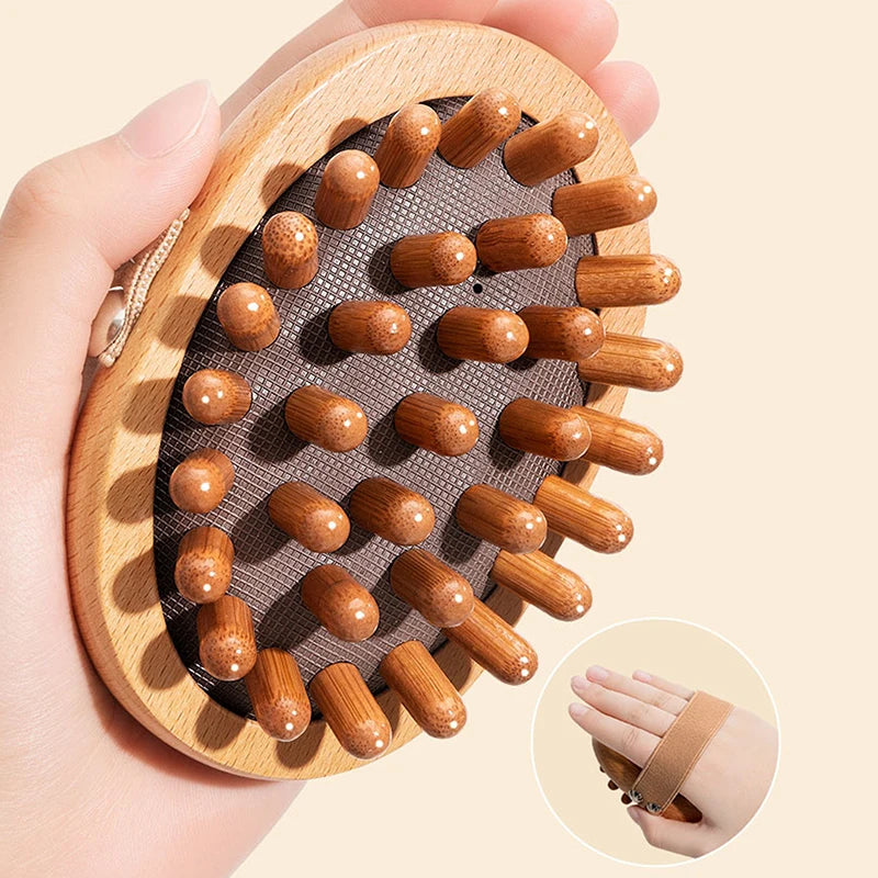 Ergonomic Wooden Body Anti Cellulite Massage Brush - Smarsty