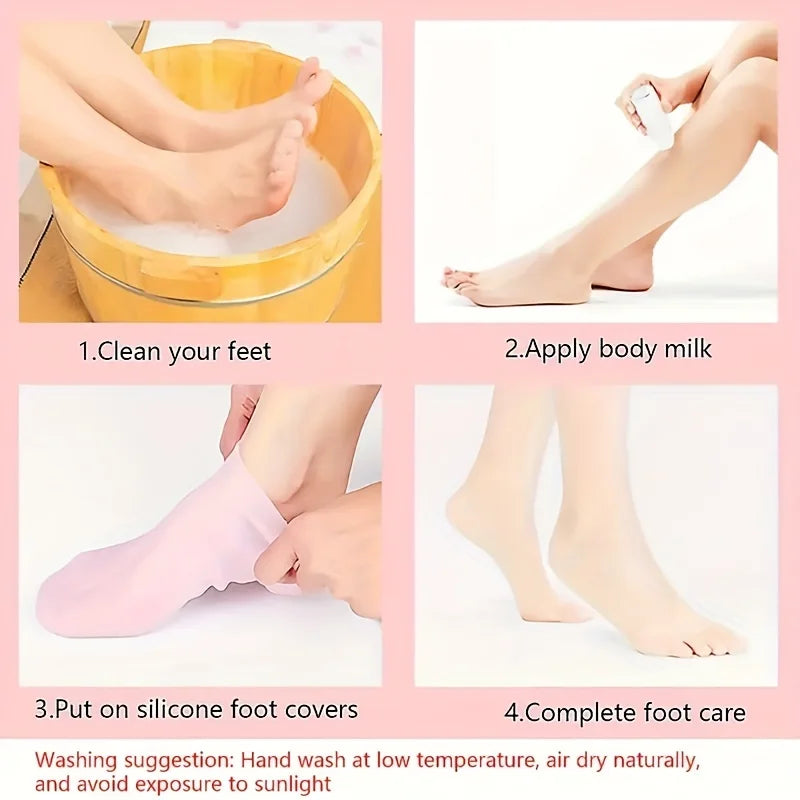 Silicone Foot Care Socks for Softening Cracked Heels - Smarsty