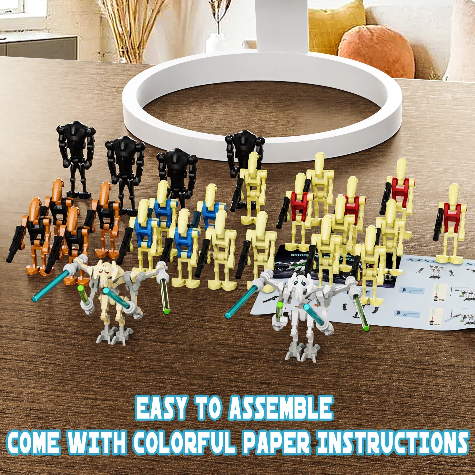 28 Droids Building Blocks Set - Articulated Minifigures | Clone Army Diorama Kit | Compatible with Lego DIY toys - Perfect Gift