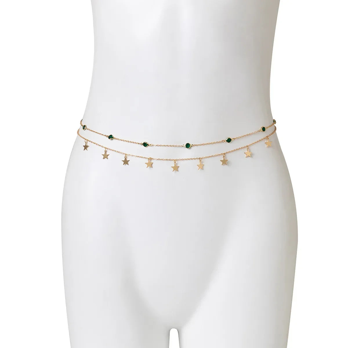 Beach Bikini Waist Chain with Rhinestone Pendant - Smarsty
