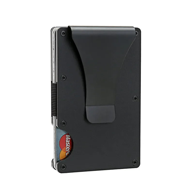 Carbon Fiber Metal Minimalist Slim Credit Card Holder Wallet Carteira for Men Cartera Tarjetero Hombre RFID Bank Cardholder Case