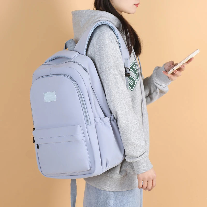 New Female Fashion Men High Capacity Waterproof College Backpack Trendy Women Laptop School Bags Cute Girl Travel Book Bag Cool