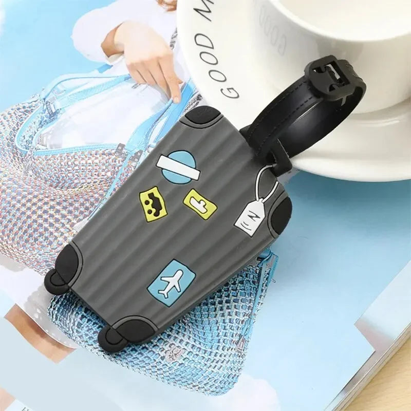 Silicone pattern luggage tag, travel suit identification tag, 3D pattern backpack, PVC hang tag, 3D drip glue - Smarsty