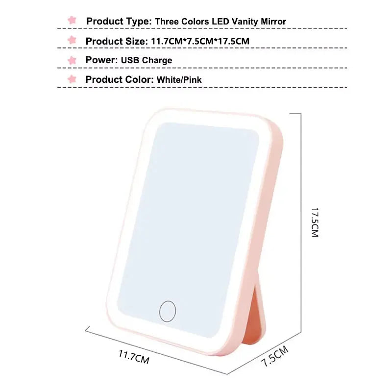 LED Vanity Mirror with Touch Screen and Dimming Feature - Smarsty