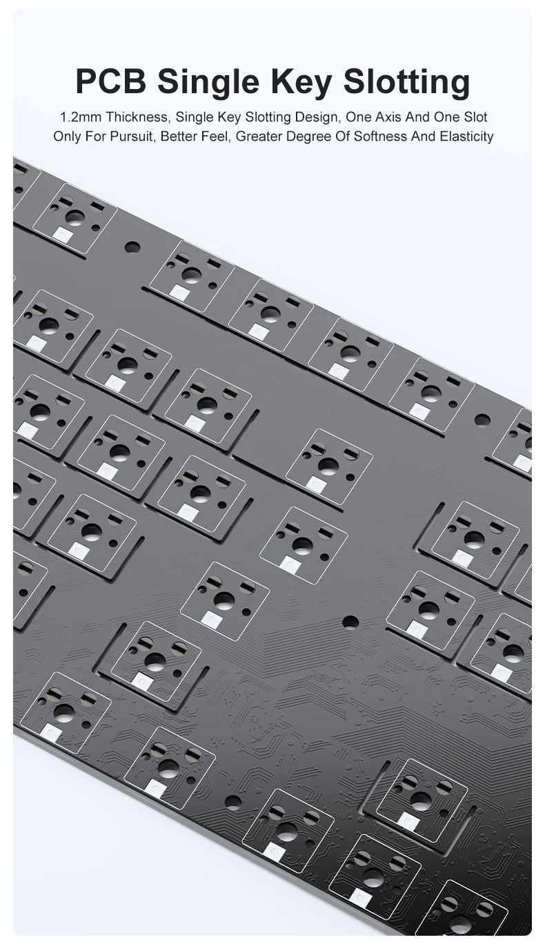 Tri Mode Gaming Keyboard With Hot Swap 104 Keys Gasket