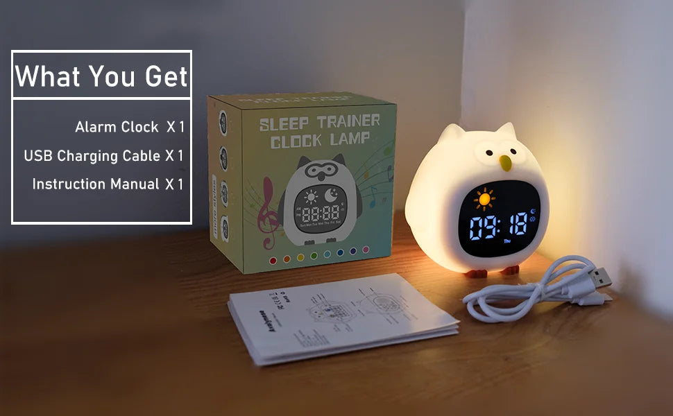 Puppy-Shaped Kids Alarm Clock with Night Light - Smarsty