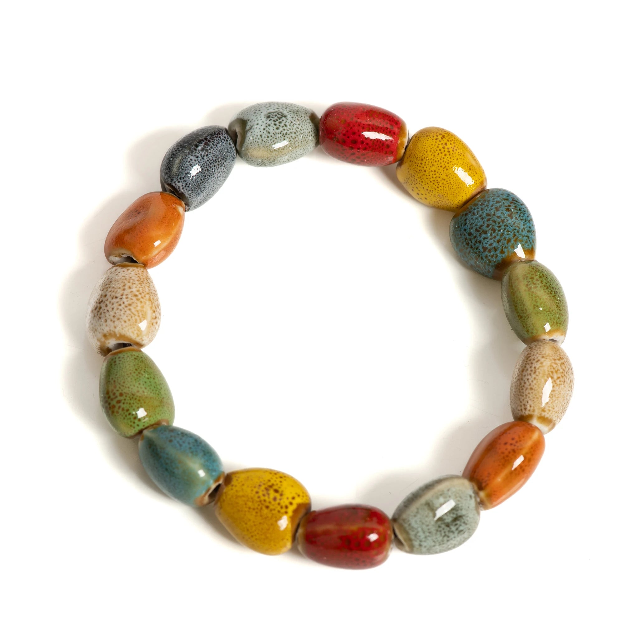 Handmade Colorful Ceramic Beaded Bracelet for Women - Smarsty