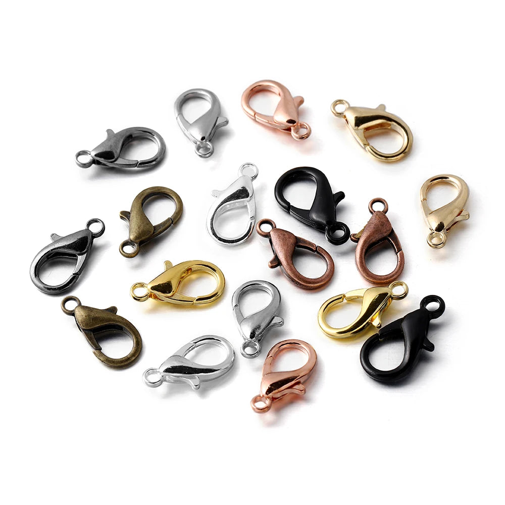 100pcs Lobster Clasps Jewelry Findings for DIY Making - Smarsty