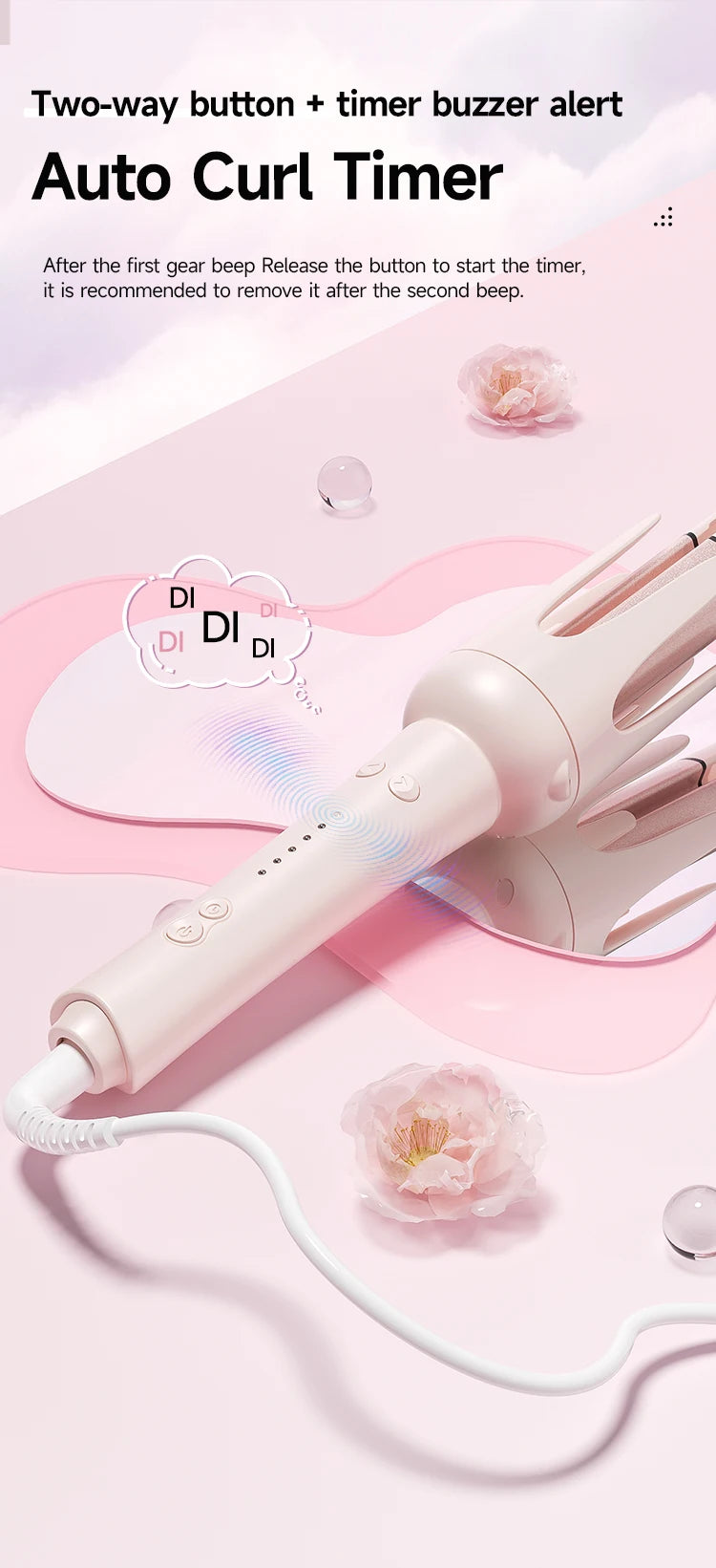 Automatic Hair Curler 32mm Rotating Ceramic Wand - Smarsty