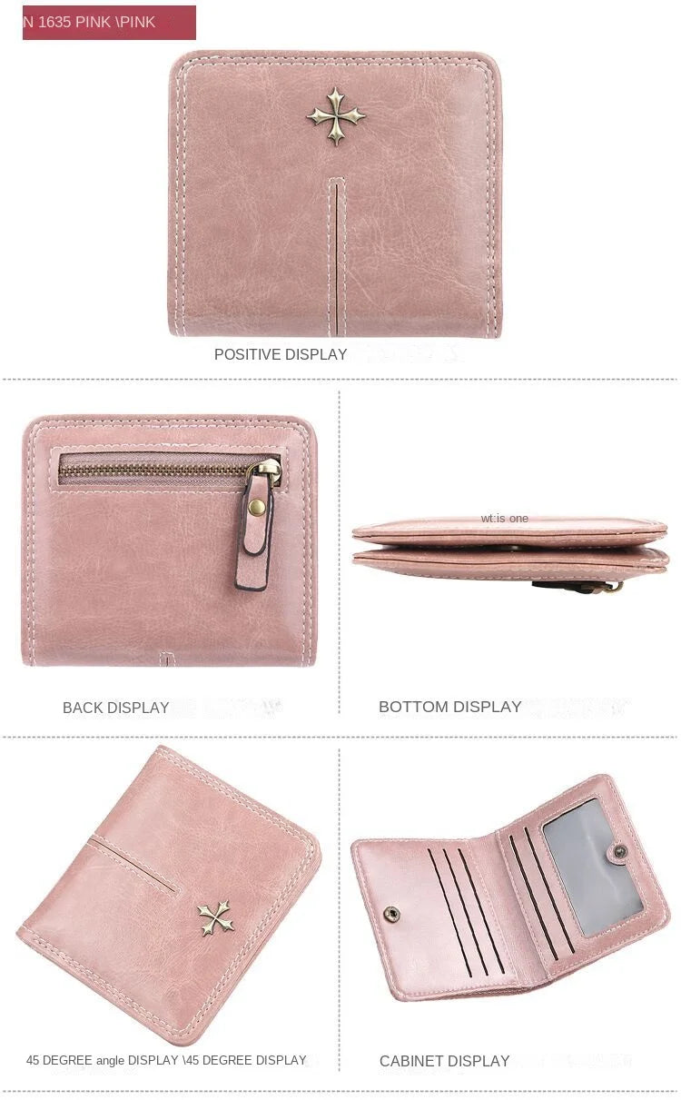 2023 New Mini Women Wallets Free Name Engraving Fashion Small Wallets Zipper PU Leather Quality Female Purse Card Holder Wallet