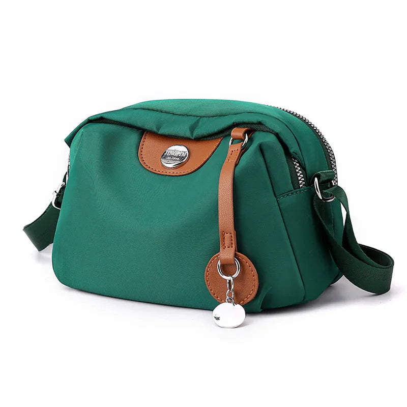 Waterproof Nylon Crossbody Bag For Women With Zipper - Smarsty