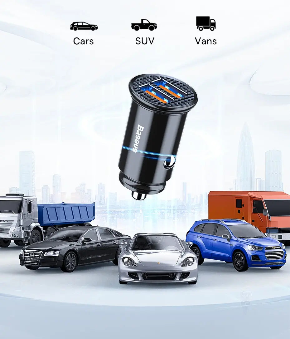 30W USB Car Charger FastCharge QC 4.0 USB PD TypeC - Smarsty