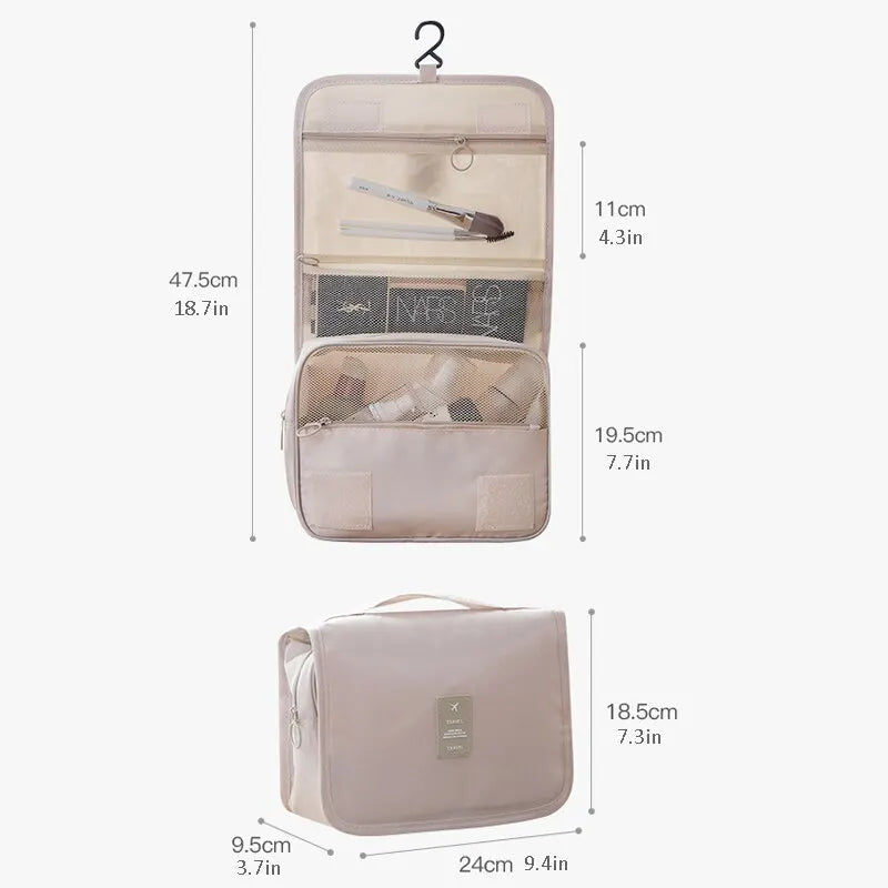 Waterproof Travel Makeup Bag With Hook And Organizer - Smarsty