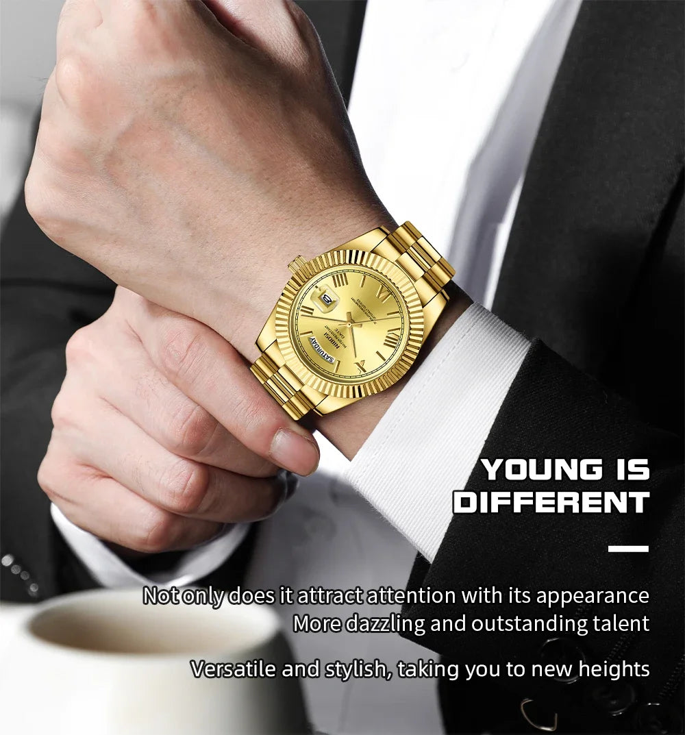 NIBOSI Luxury Stainless Steel Quartz Watch for Men - Smarsty