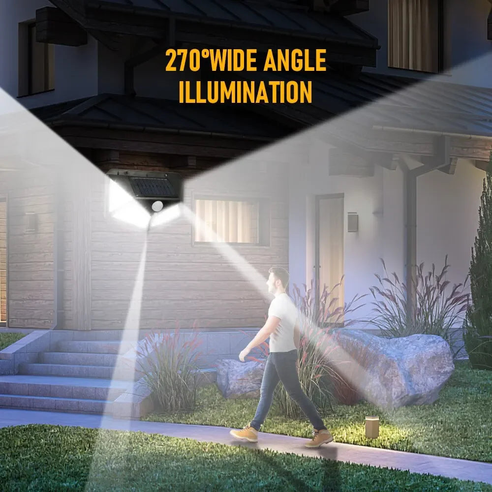 LED Solar Wall Lamp with Motion Sensor Waterproof Outdoor Light - Smarsty