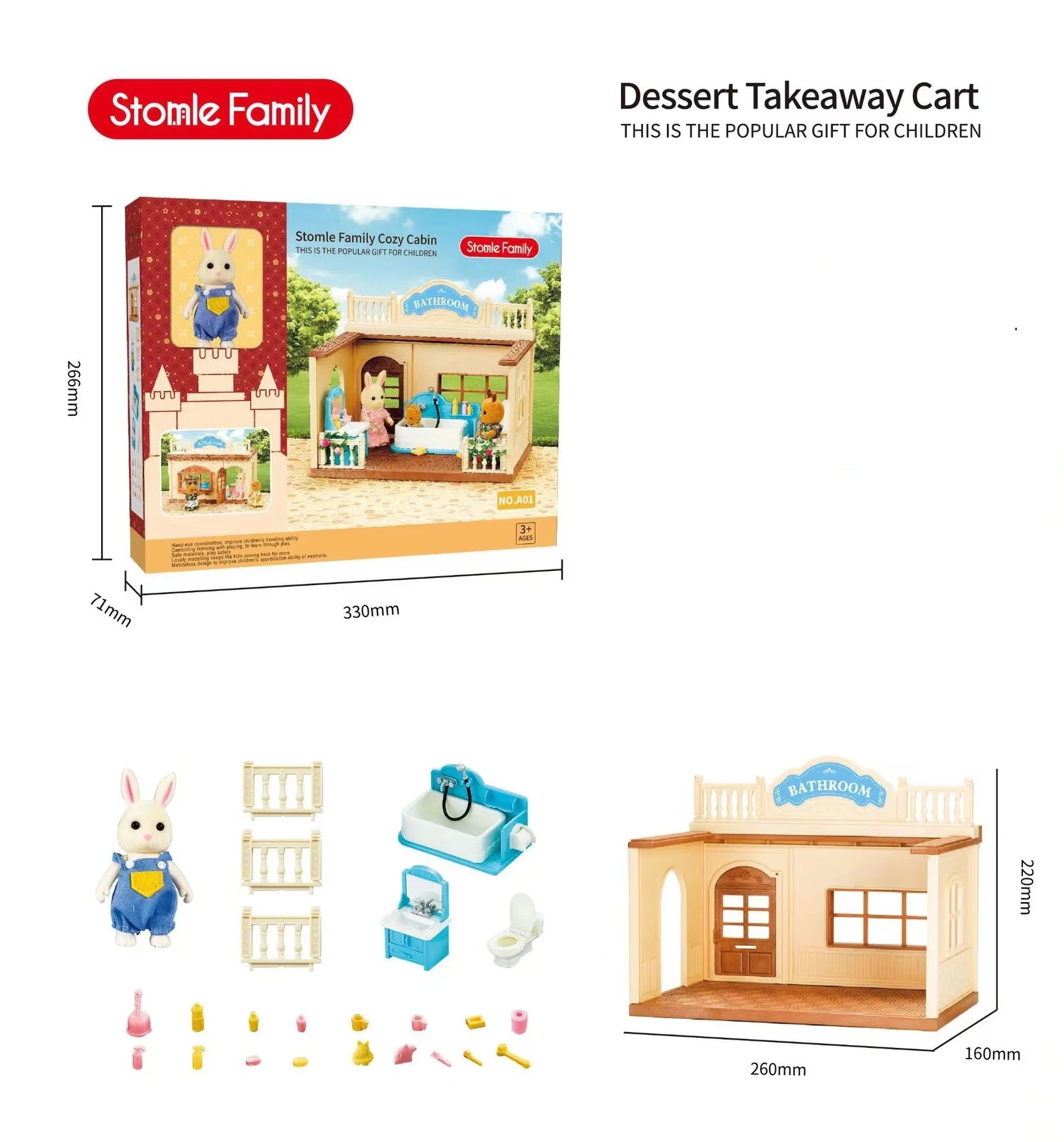 New Simulation Room Forest Family Small West House Rabbit Animal Model Girl Doll House Furniture Double Storey Villa Toys Gifts by Smarsty