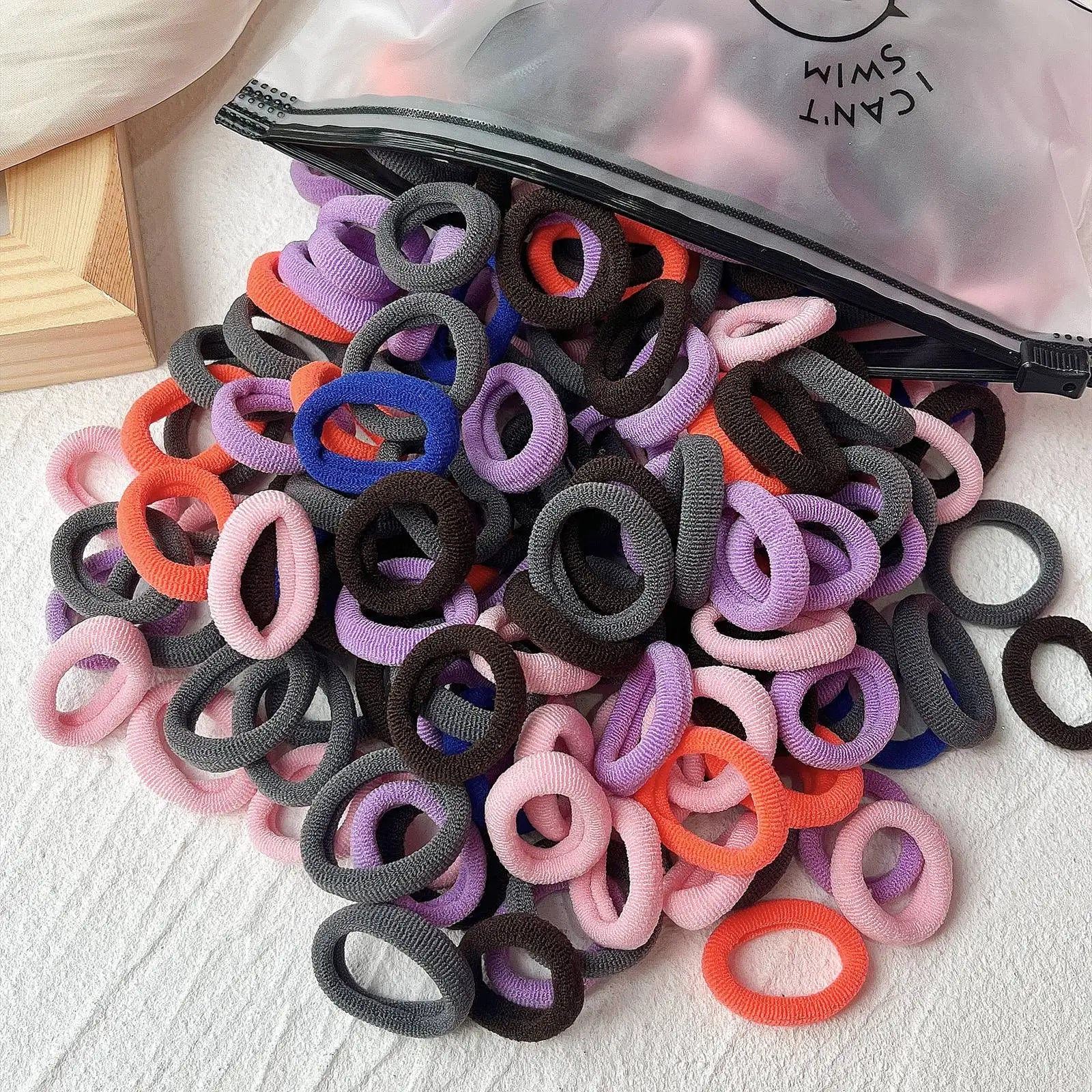 Kids Colorful Elastic Hair Bands Soft Non Slip Scrunchies - Smarsty