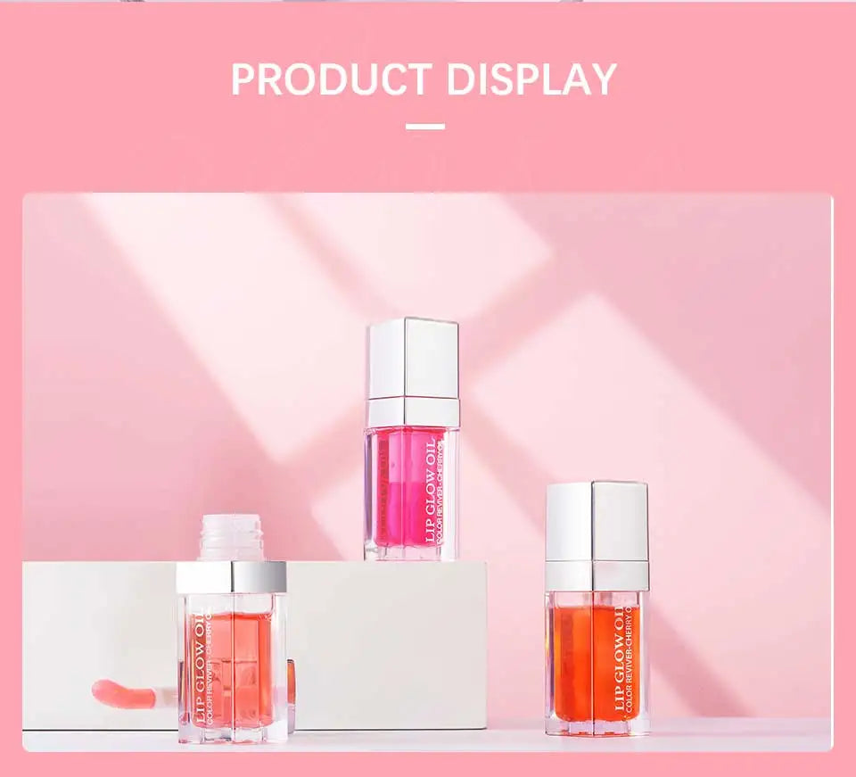Crystal Jelly Lip Glow Oil 6ml Moisturizing Plumping Lip Gloss Makeup Sexy Plump Lip Glow Oil Tinted Lips Plumper Care Cosmetics