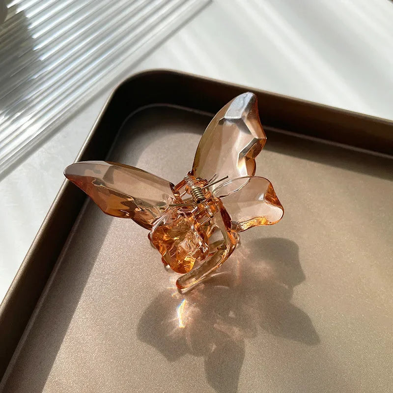Cute Transparent Butterfly Hair Claw Clips Non Slip - Smarsty