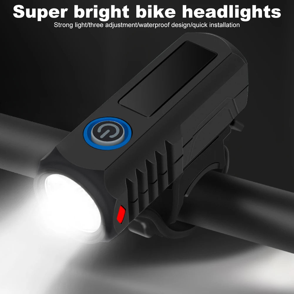 LED Cycling Front Light USB Charging Cycling Safety Front Lamp 3 Gears Bike Handlebar Flashlight Bicycle Accessories
