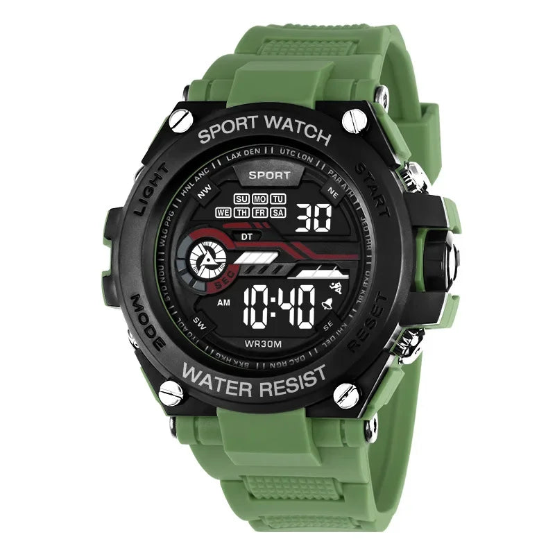 YIKAZE Men's Waterproof Sports Watch with LED Display - Smarsty