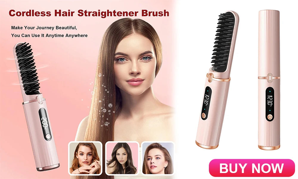 Cordless Beard Straightener Brush for Fast Styling - Smarsty