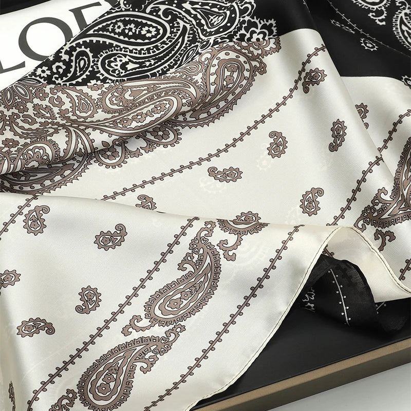 Women Silk Scarf Small Satin Square Neck Wrap - Smarsty