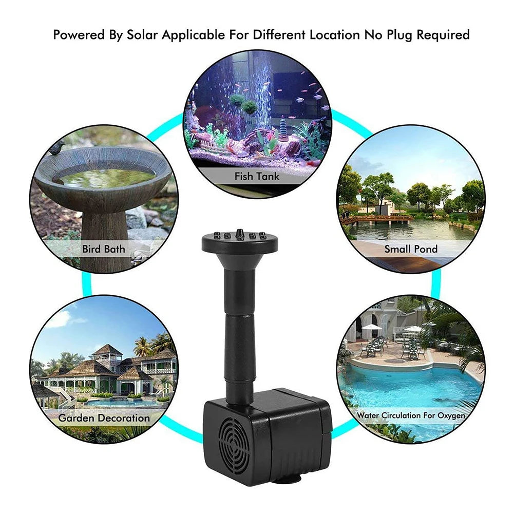 Solar Powered Water Fountain Kit for Garden Decoration - Smarsty