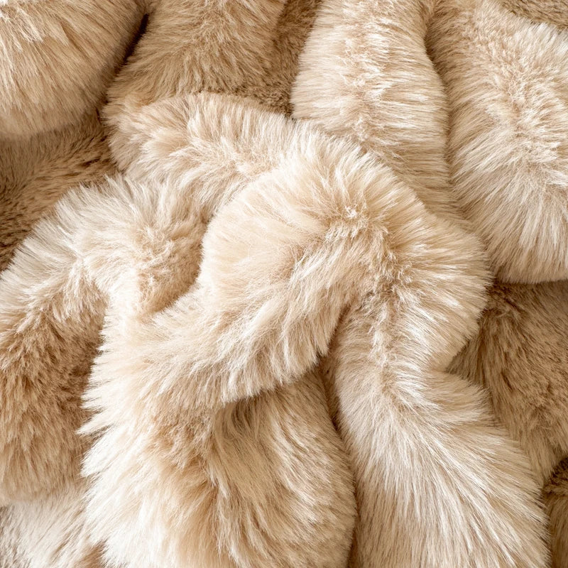 Double-Layer Rabbit Fur Blanket for Comfortable Summer Use - Smarsty