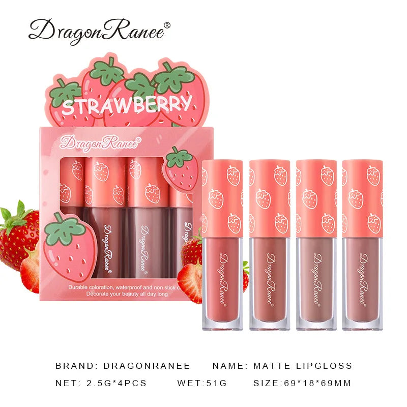Mini Velvet Matte Lip Gloss Set for Long-Lasting Hydration - Smarsty