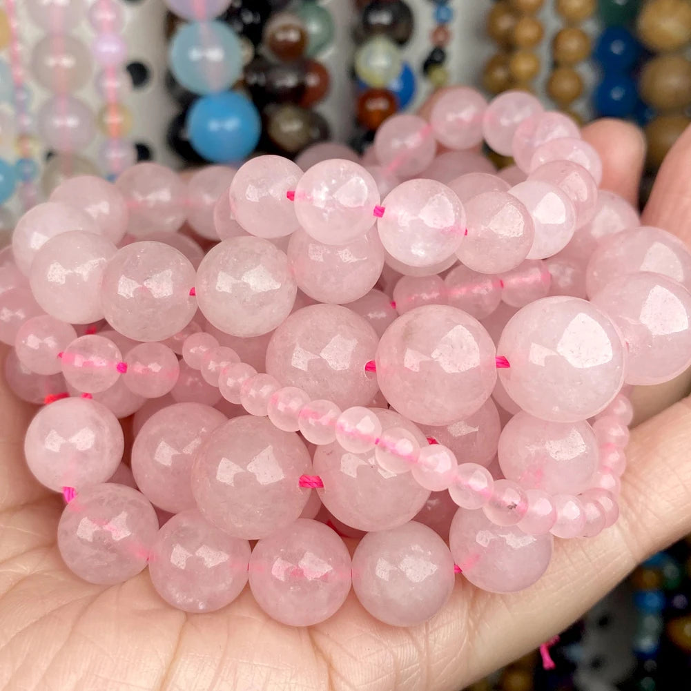 Natural Stone Beads Kit Rose Quartz Tiger Eye Obsidian - Smarsty