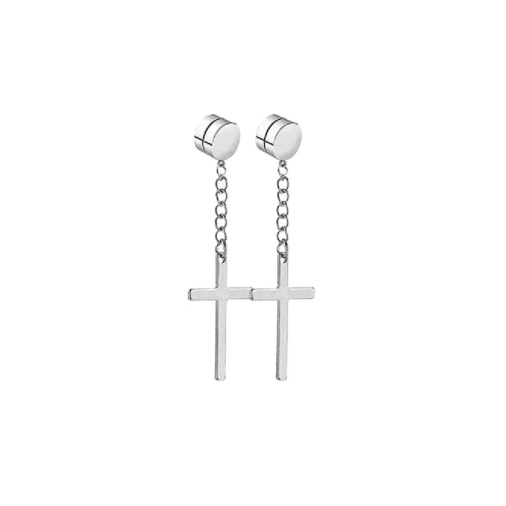 Mens Magnetic Stainless Steel Clip Earrings Set No Piercing - Smarsty