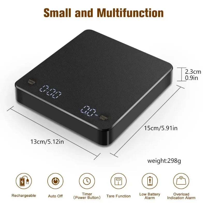 Digital Coffee Scale with Timer and High Precision - Smarsty