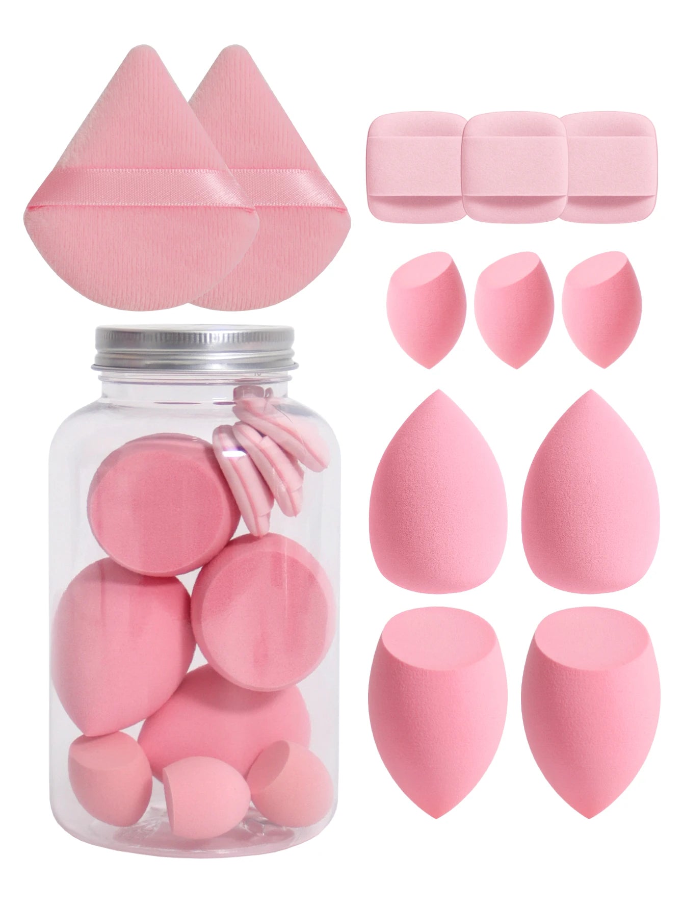 12Pcs Latex-Free Makeup Sponge Set for Flawless Application - Smarsty