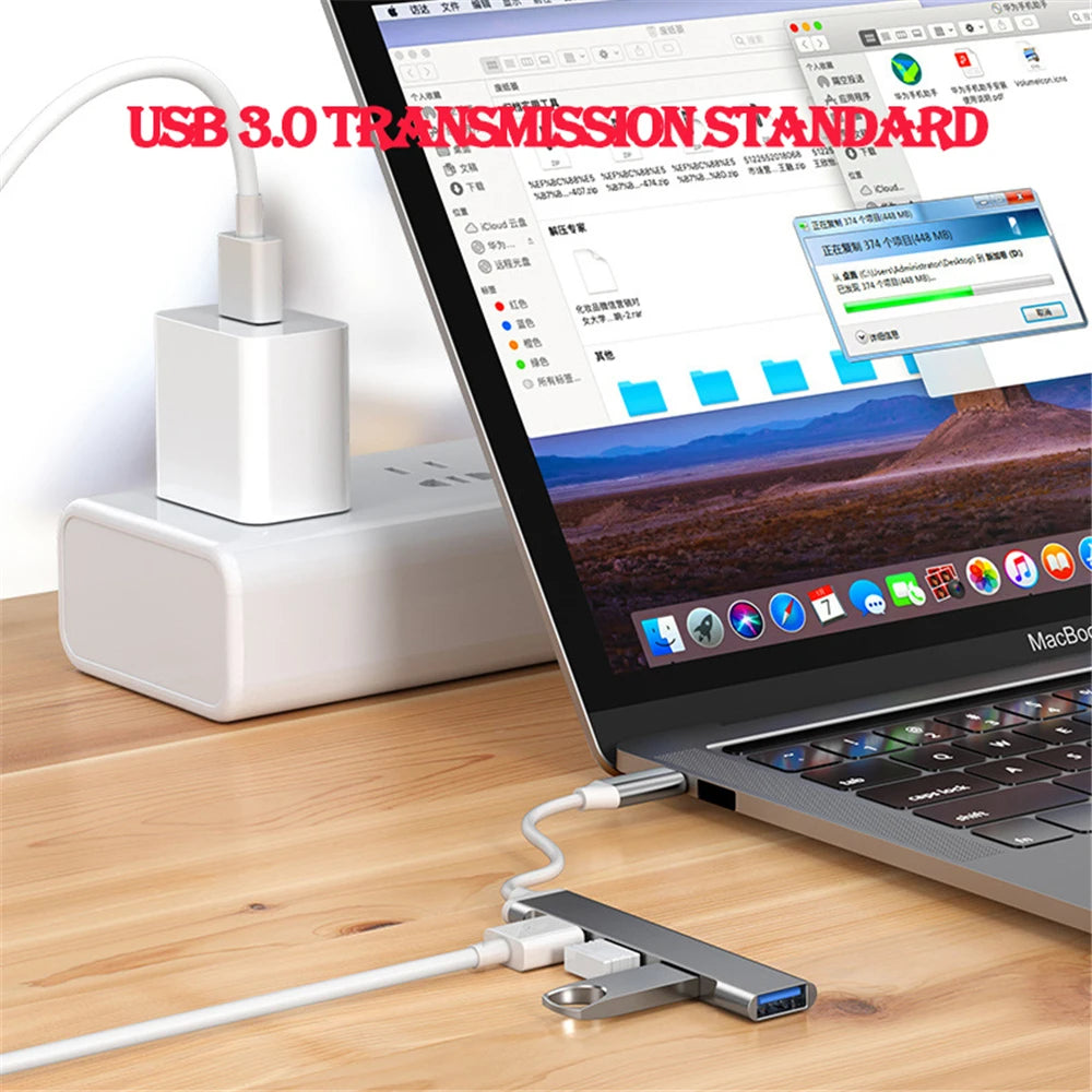4 Port USB 3.0 Hub Ultra High Speed 5Gbps Transfer