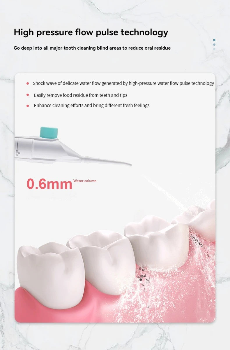 Household High Pressure Oral Irrigator Portable Teeth Clean Water Dental Floss Manual High Pressure Water Toothpick - Smarsty