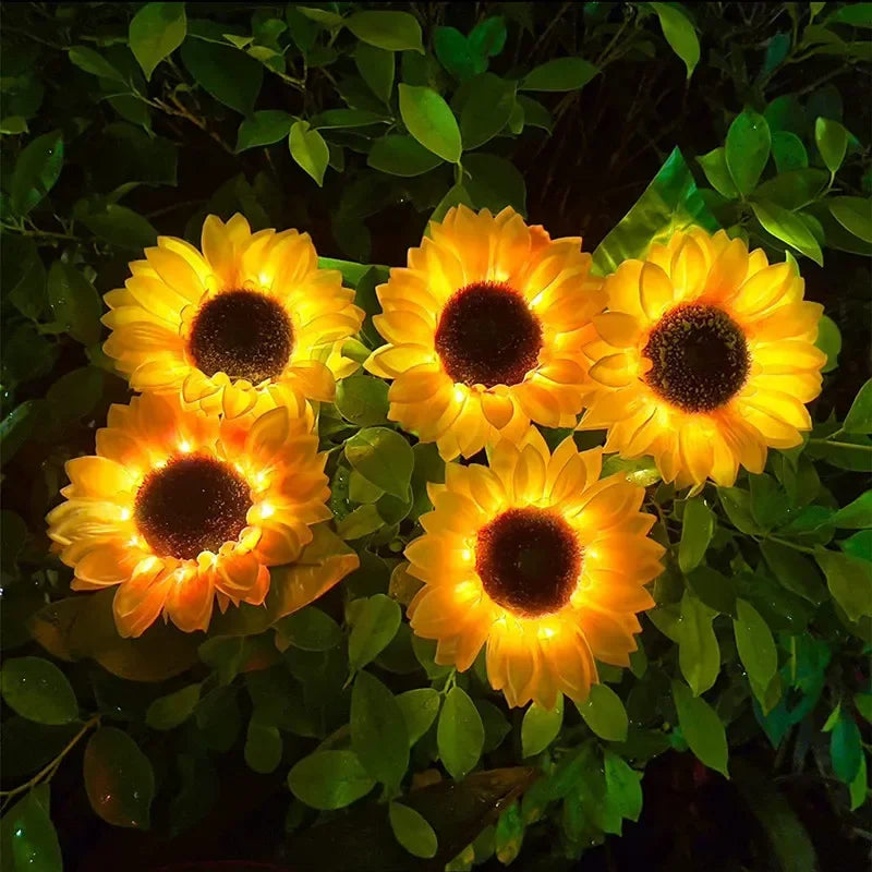 Solar LED Sunflower Outdoor Lawn Light for Garden Decor - Smarsty