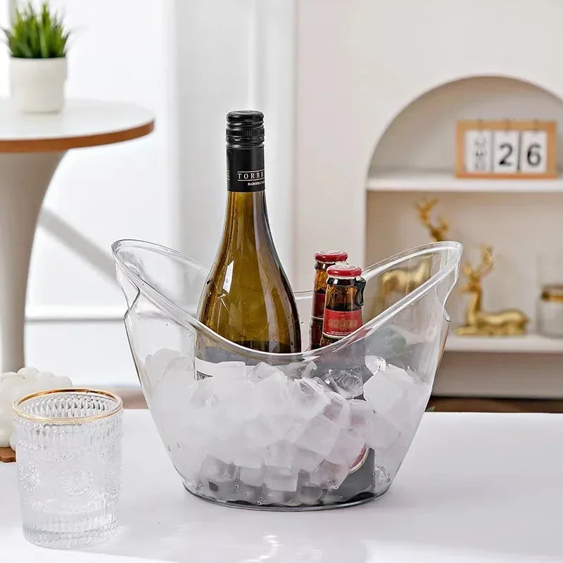 Transparent Ice Cube Storage Bucket for Beer and Wine - Smarsty