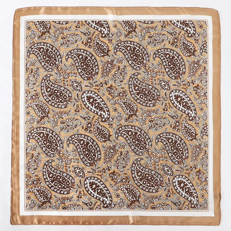 Silk Square Scarf for Women Summer Head Wrap - Smarsty