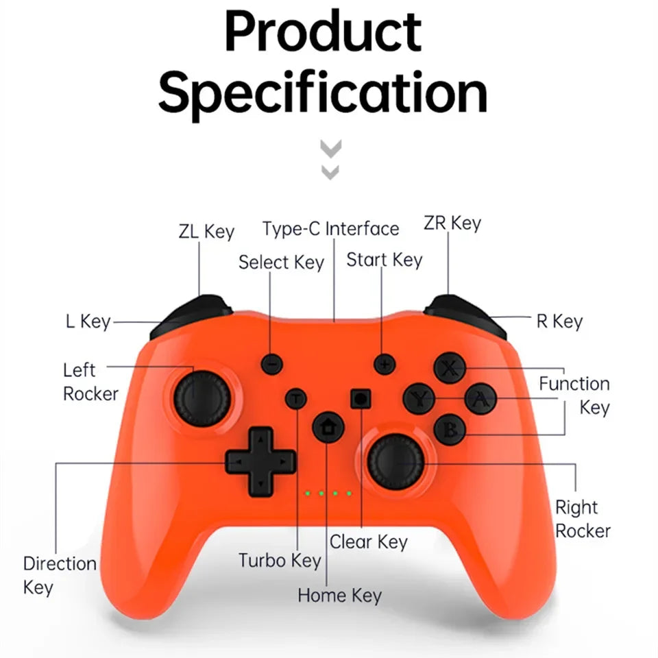 GAMINJA Wireless Bluetooth Gamepad For Nintendo Switch - Smarsty
