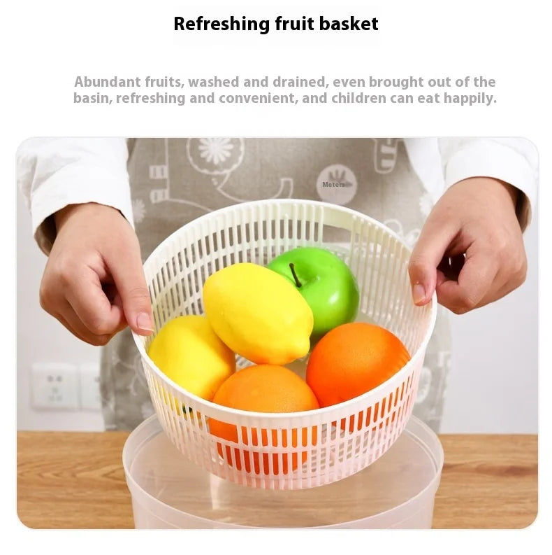 Multifunctional Household Manual Vegetable Dehydrator - Salad Spinner with Fruit, Lettuce Drain Basket | Home Kitchen Gadgets by Smarsty
