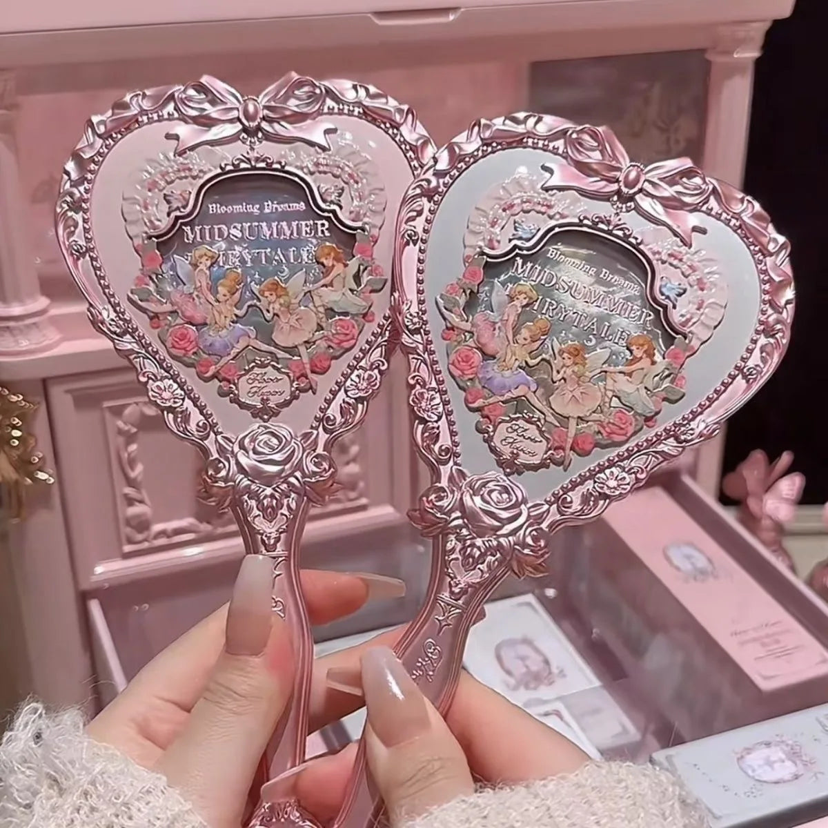 Flower Knows Angel Series Handheld Mirror Stylish and Portable - Smarsty