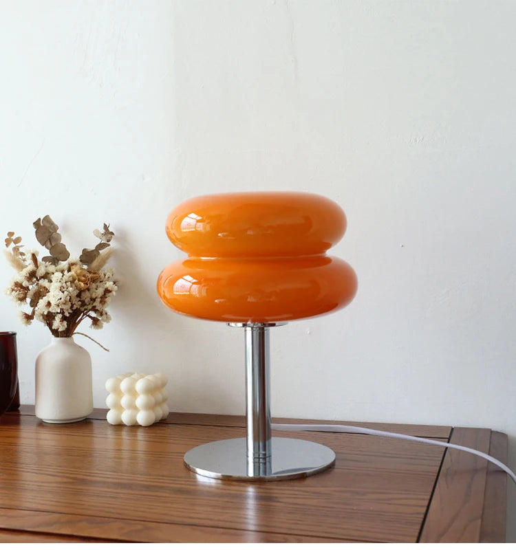 Macaron Glass Table Lamp with Dimming Feature for Bedroom Decor - Smarsty